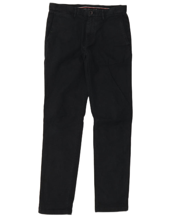 Tommy Hilfiger Calça Chino Masculina Reta W30 L32 Azul Marinho Algodão