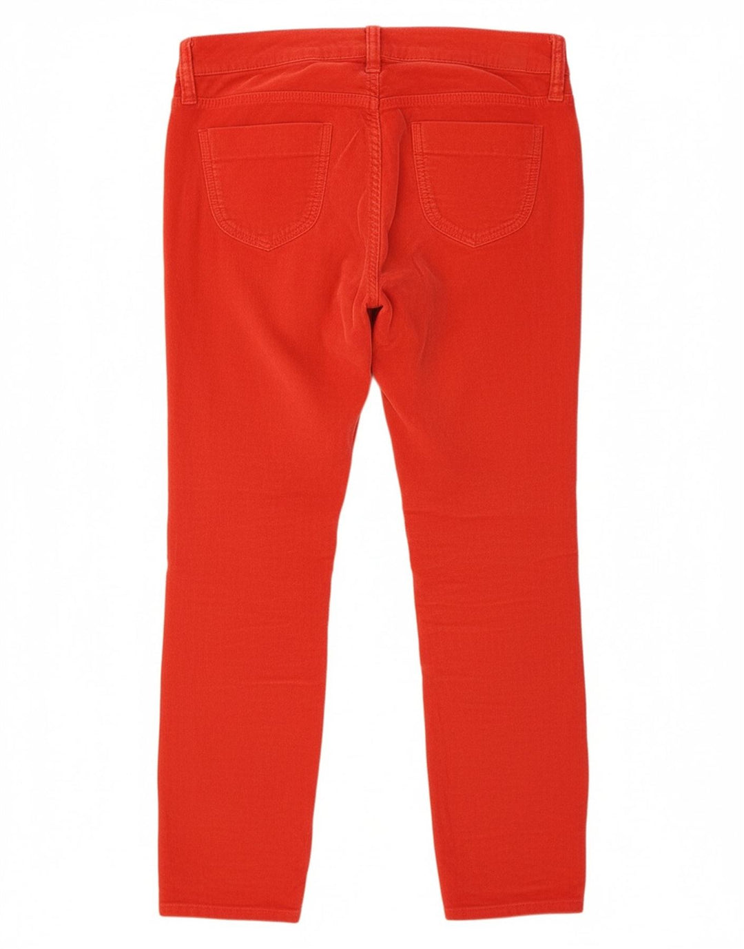 Calça feminina reta de veludo BENETTON W30 L26 algodão laranja