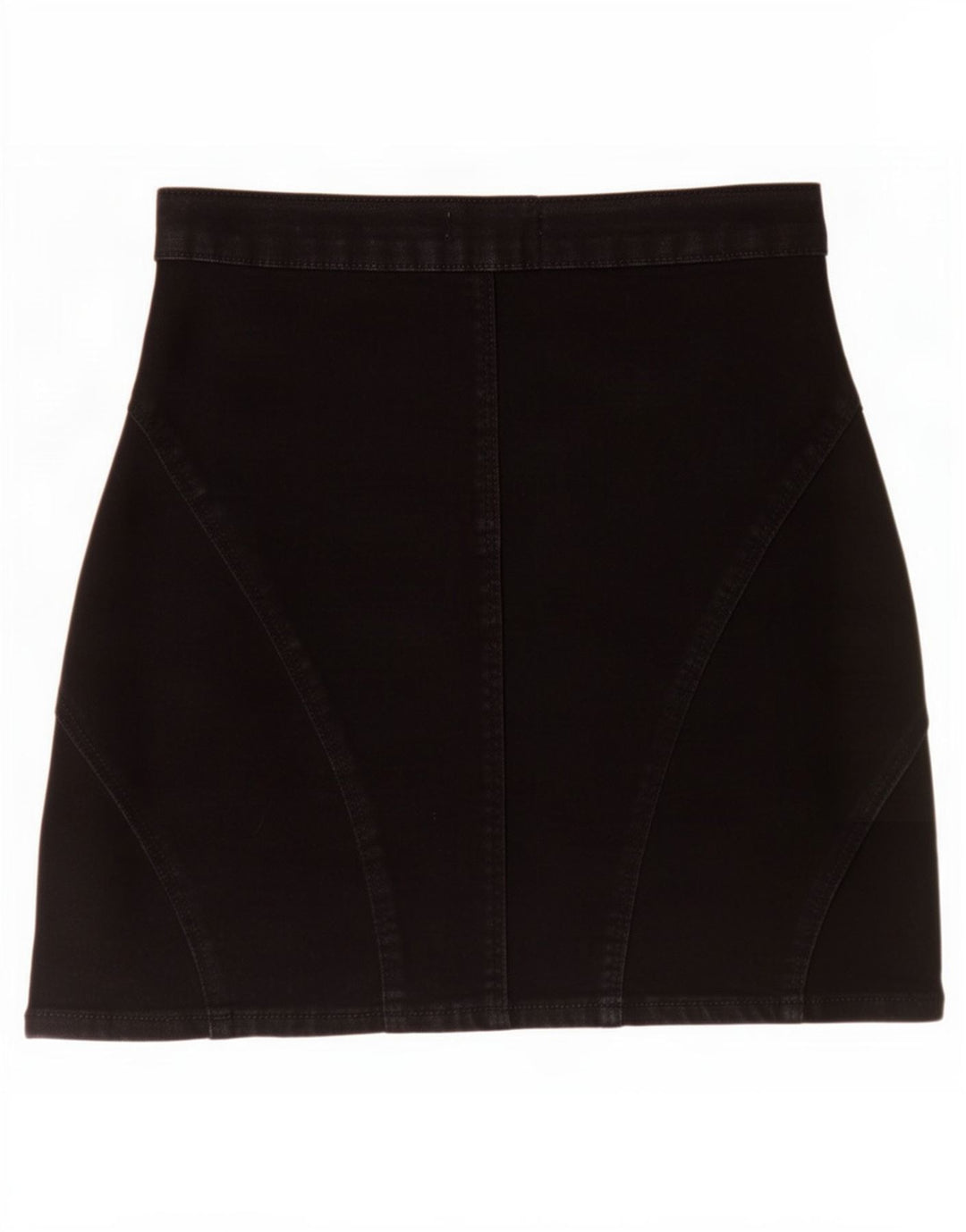 Zara Mini saia jeans feminina média W28 preta