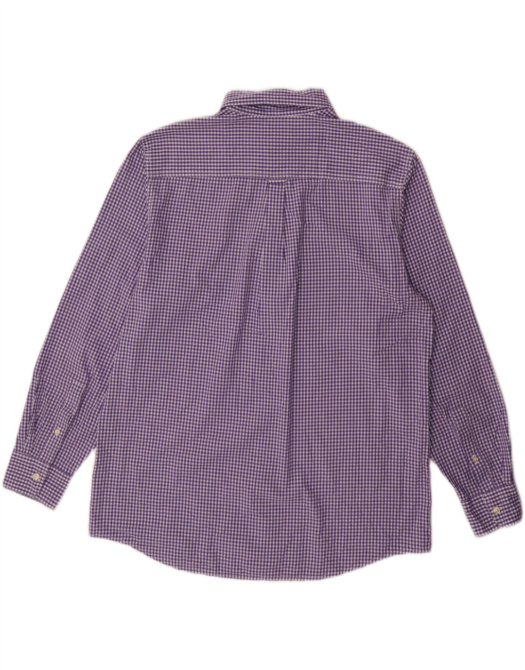 Camisa masculina Chaps Easy Care grande algodão guingão roxo