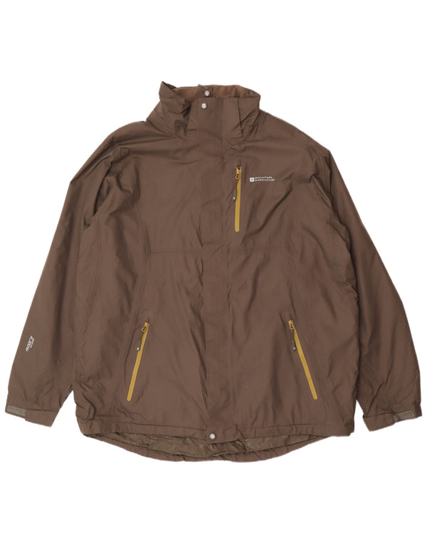 Jaqueta de chuva masculina Mountain Warehouse Reino Unido 42 XL cáqui nylon
