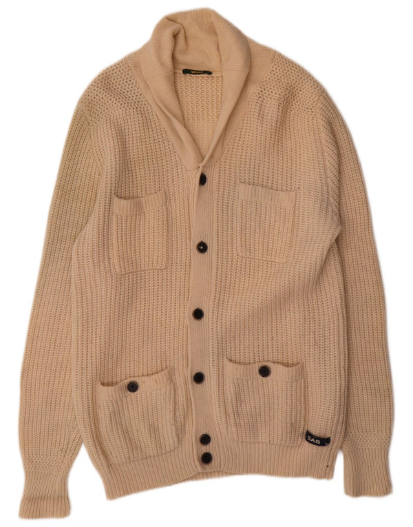 Suéter Cardigan Masculino Gas XL Lã Bege