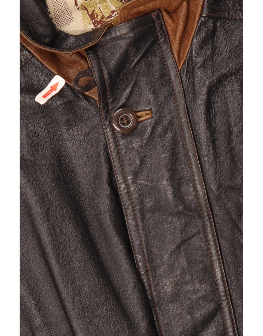 Jaqueta de couro masculina Creation EU 48/50 médio preto
