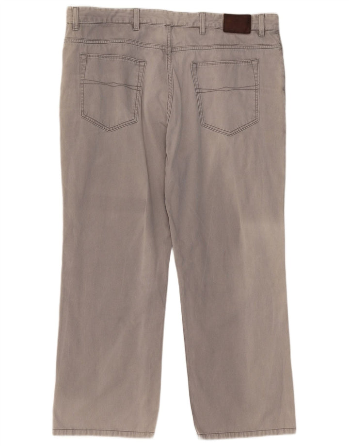 Calça casual reta masculina Marks & Spencer Blue Harbor W42 L29 cinza