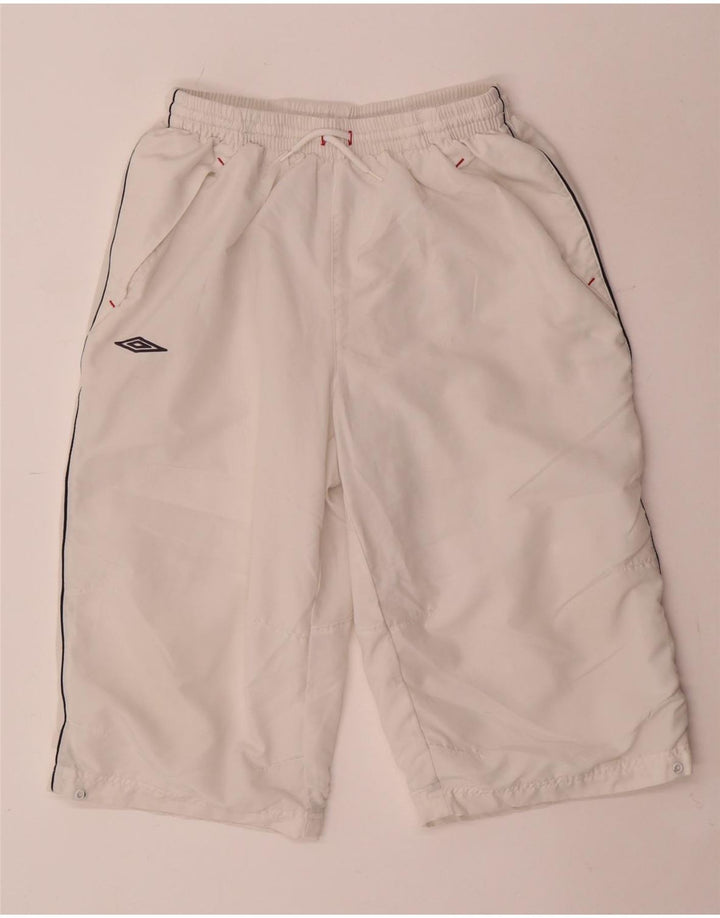 Umbro Mens Graphic Natação Shorts Médio Poliéster Branco