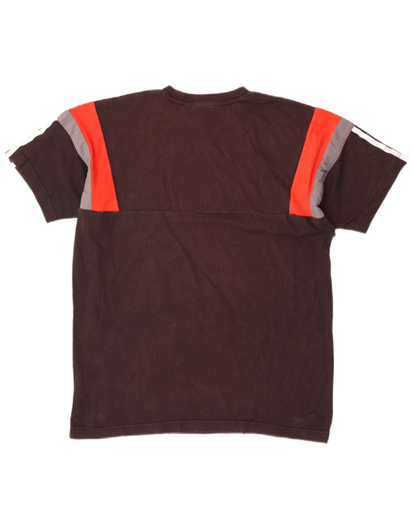 Camiseta masculina Adidas Top médio preto colorblock algodão
