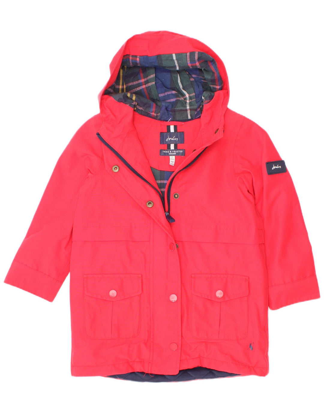 Capa de chuva com capuz para meninas Joyce 3-4 anos poliéster vermelho