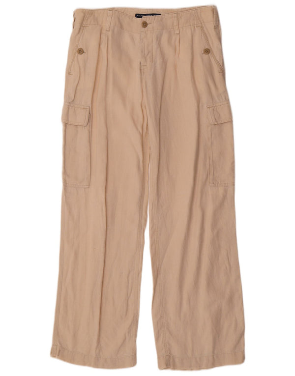 Calça cargo masculina Ralph Lauren de ajuste solto W32 L30 linho bege