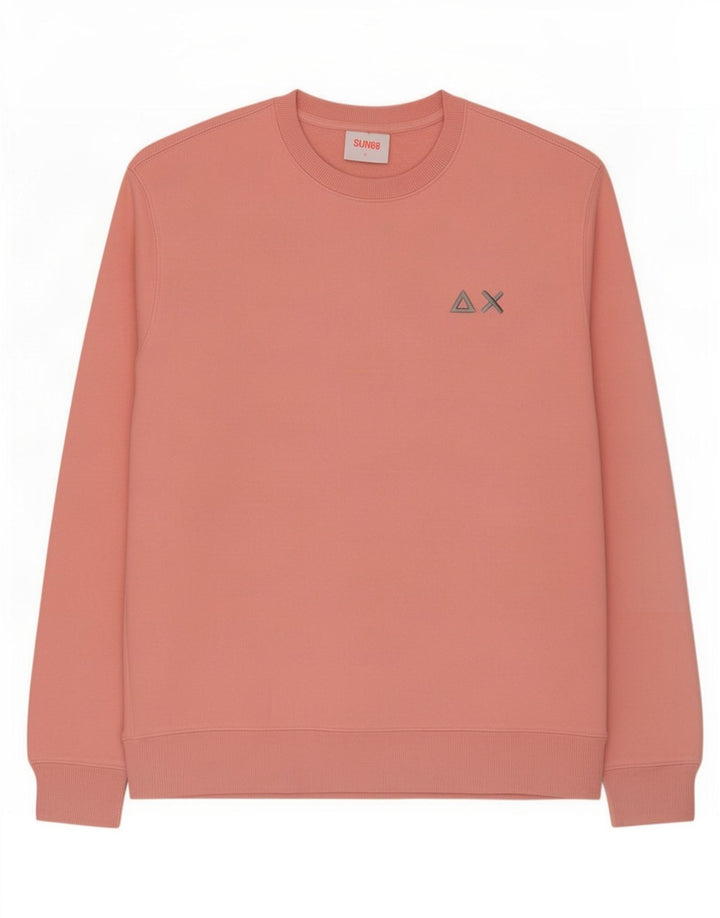 Sun68 moletom masculino jumper grande algodão rosa