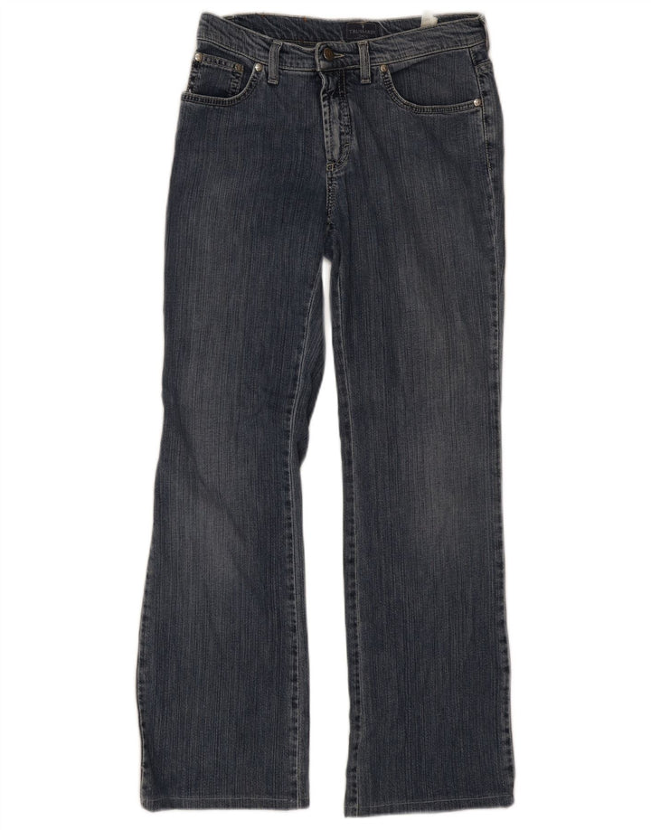 Jeans femininos TRUSSARDI Bootcut W27 L29 algodão azul
