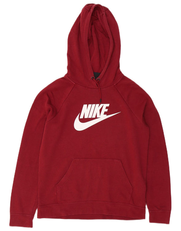 NIKE Mens Graphic Hoodie Jumper Pequeno Algodão Vermelho