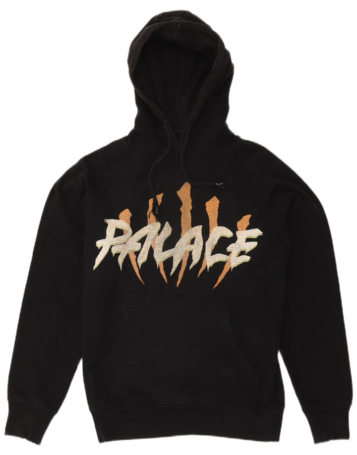 Palace masculino gráfico moletom com capuz pequeno algodão preto