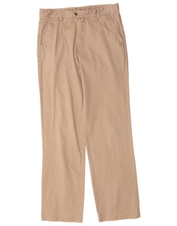 Calça masculina de terno reto Gant W33 L34 algodão bege