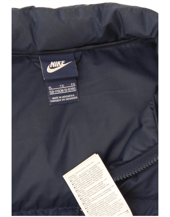 Colete acolchoado Nike Boys 13-14 anos XL azul marinho poliéster