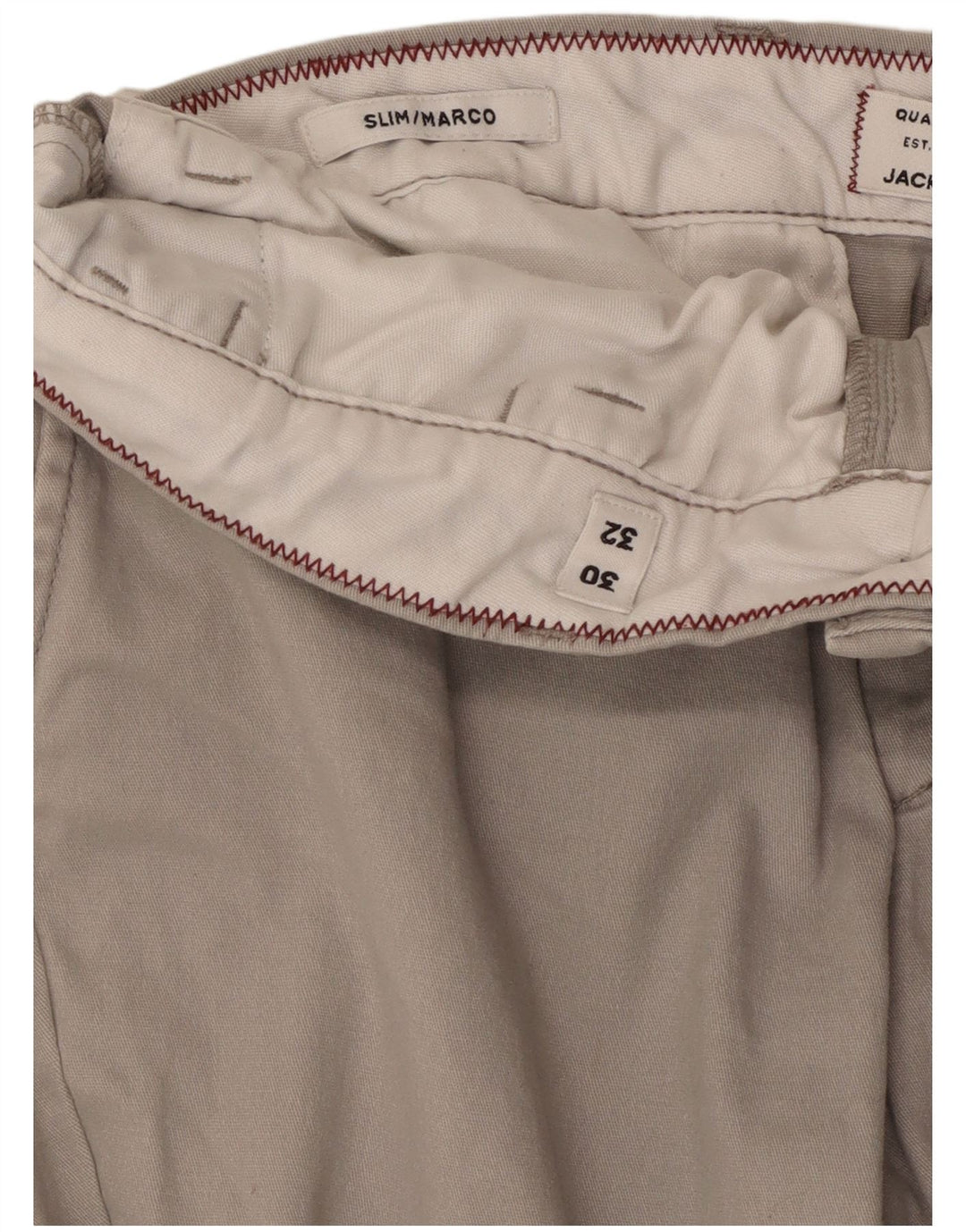 Calça masculina Jack & Jones Marco Slim Chino W30 L25 cinza