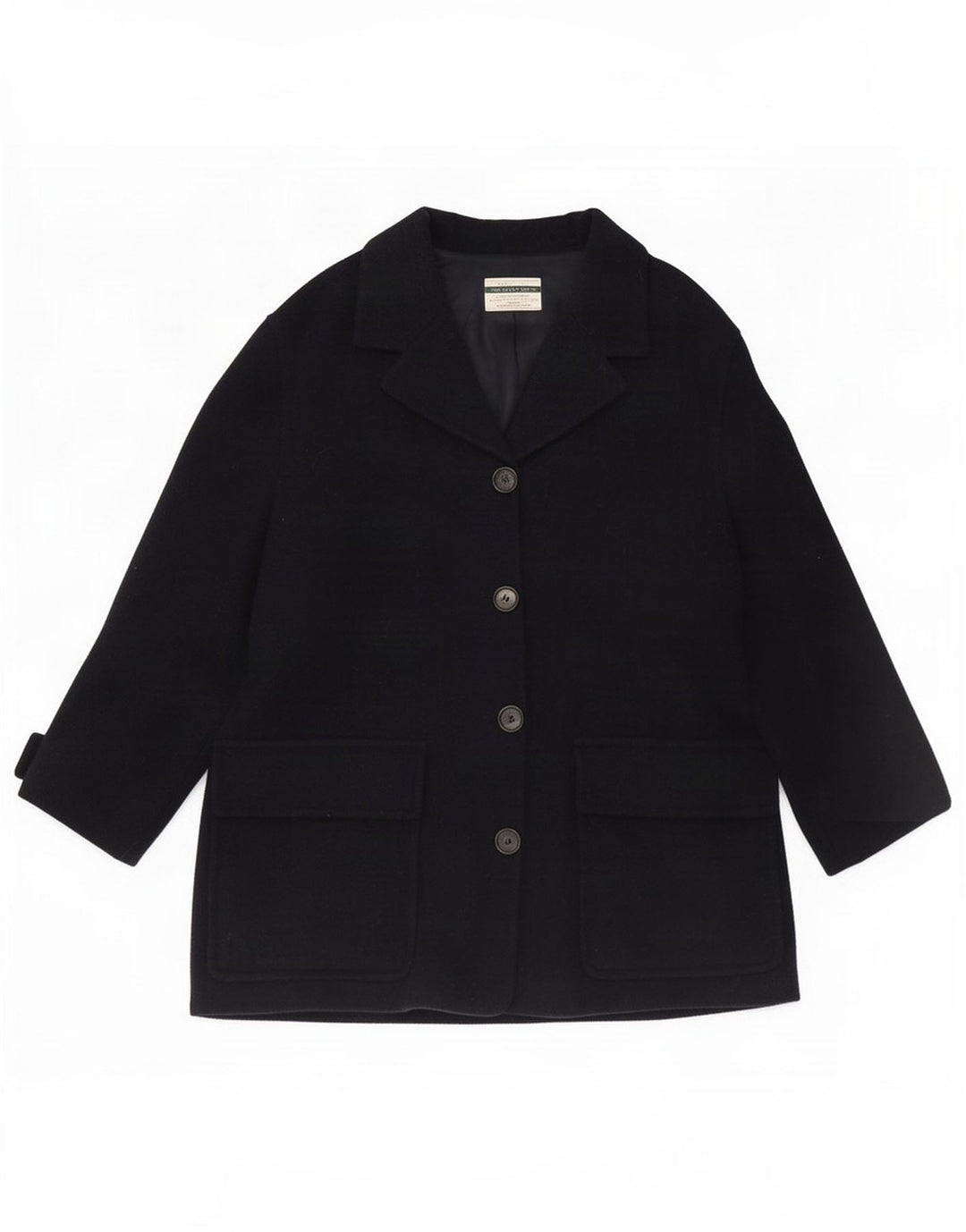 Sobretudo feminino Benetton IT 44 lã azul marinho médio