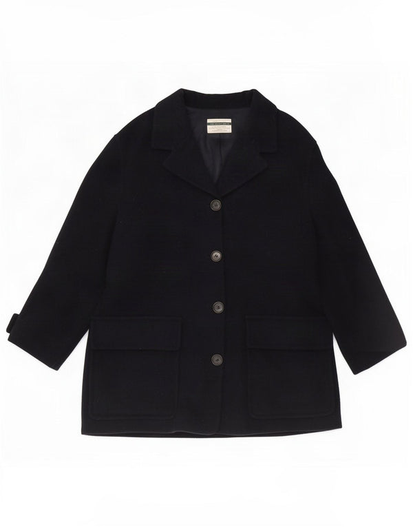 Sobretudo feminino Benetton IT 44 lã azul marinho médio