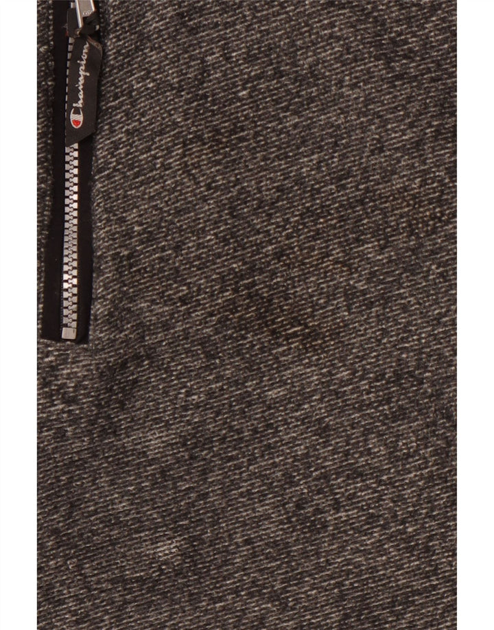 Jaqueta masculina de lã com capuz CHAMPION UK 42 XL poliéster listrado cinza