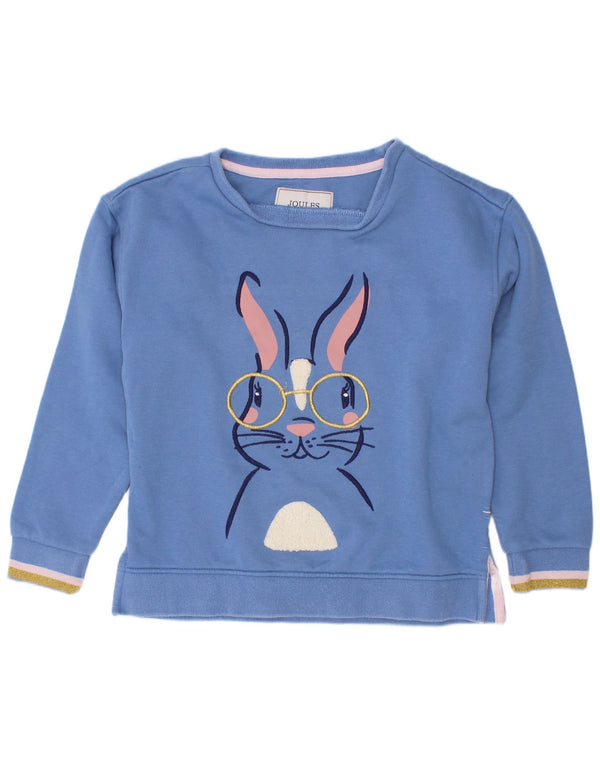 Joules Meninas Moletom Gráfico Jumper 5-6 Anos Azul Algodão