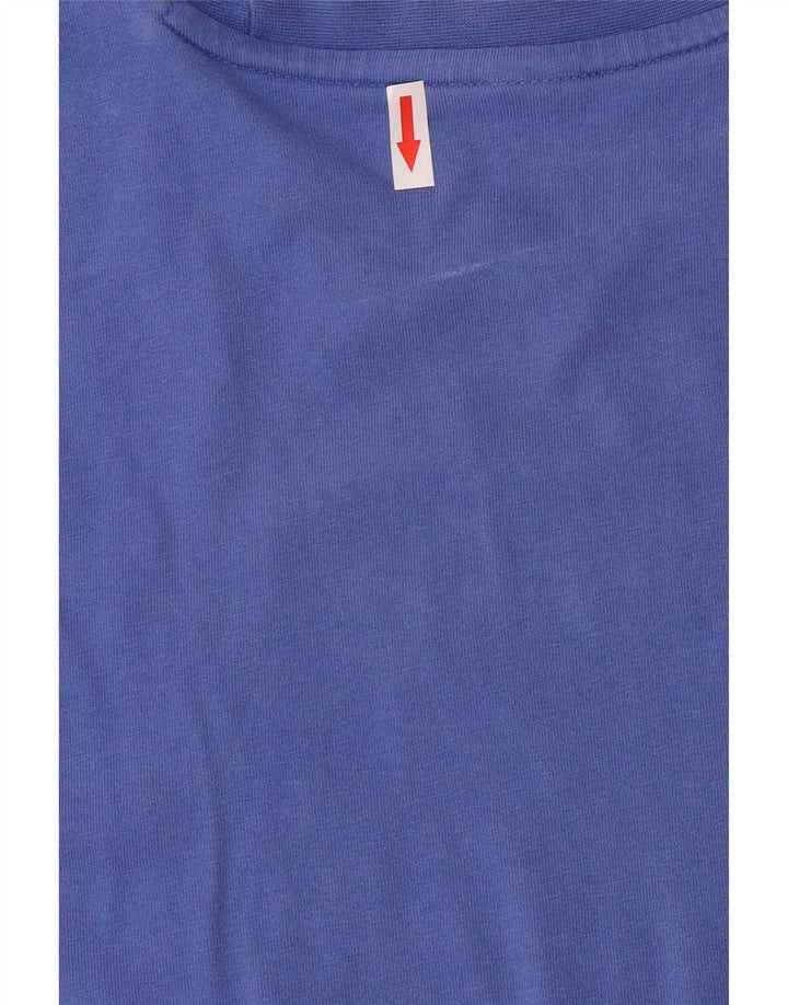 Reebok Mens Graphic T-Shirt Top Médio Algodão Azul