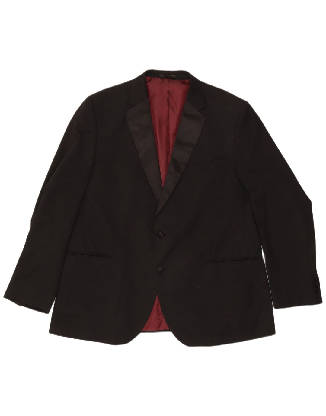Jaqueta blazer masculina de ajuste regular de 2 botões Marks & Spencer Reino Unido 48 2XL preta