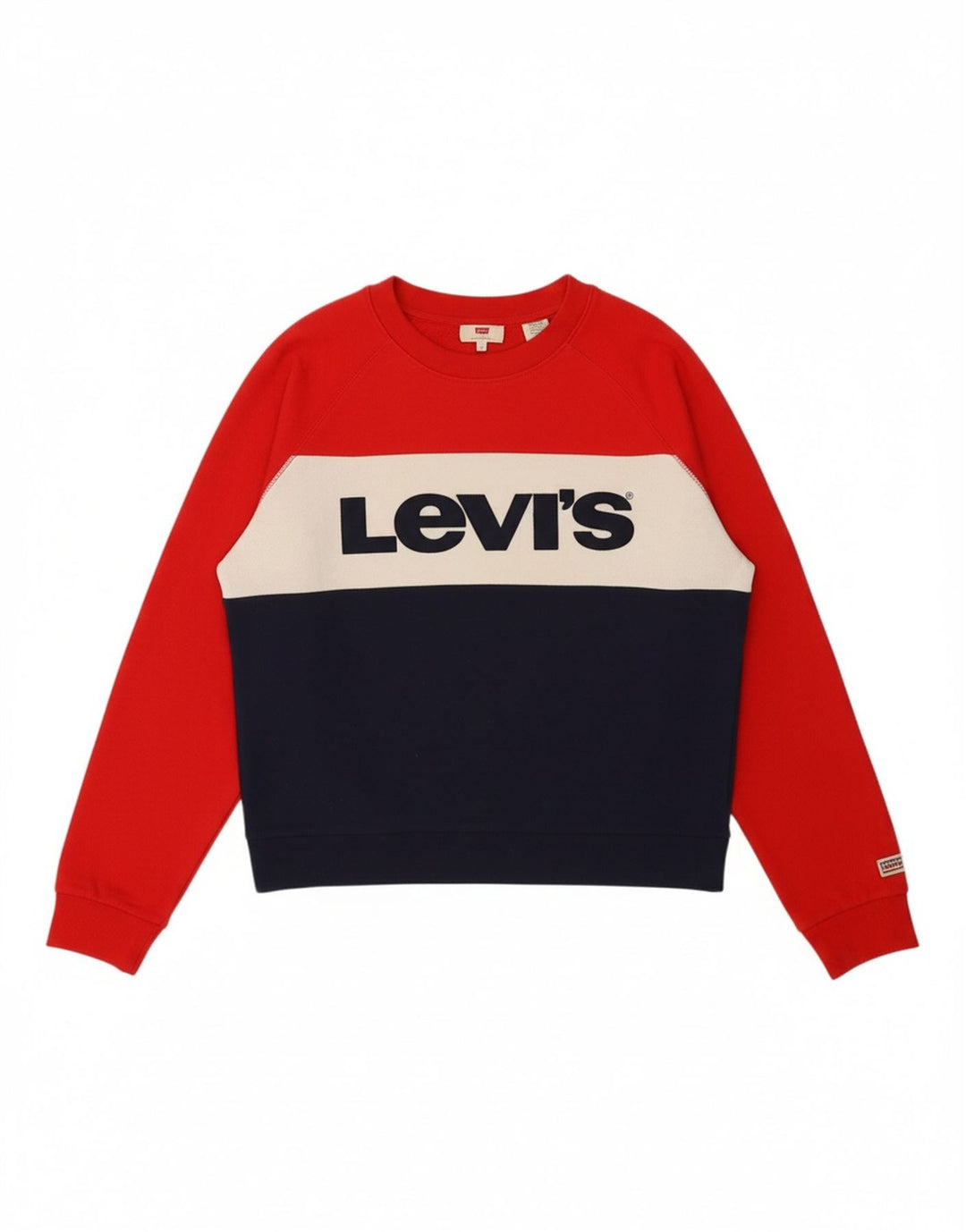 LEVI'S moletom feminino oversized jumper UK 10 pequeno multicolorido