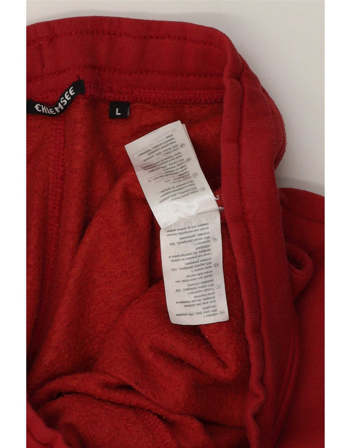 Chiemsee Mens Sport Shorts Grande Algodão Vermelho