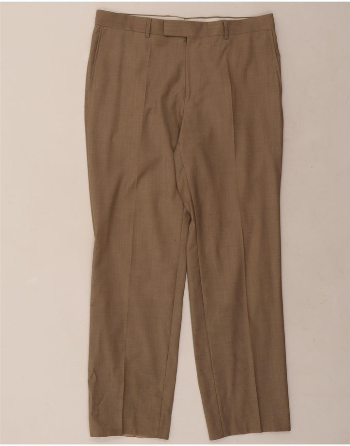 Calça de terno reto masculino Hugo Boss W36 L31 marrom