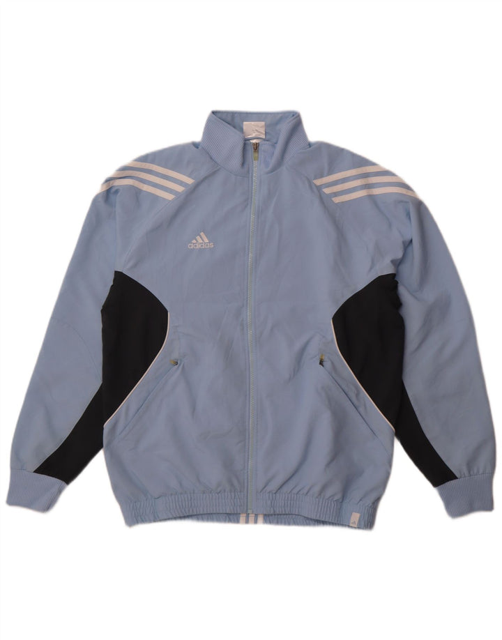 Adidas Mens Climalite Tracksuit Top Jacket UK 38/40 Medium Blue Colourblock