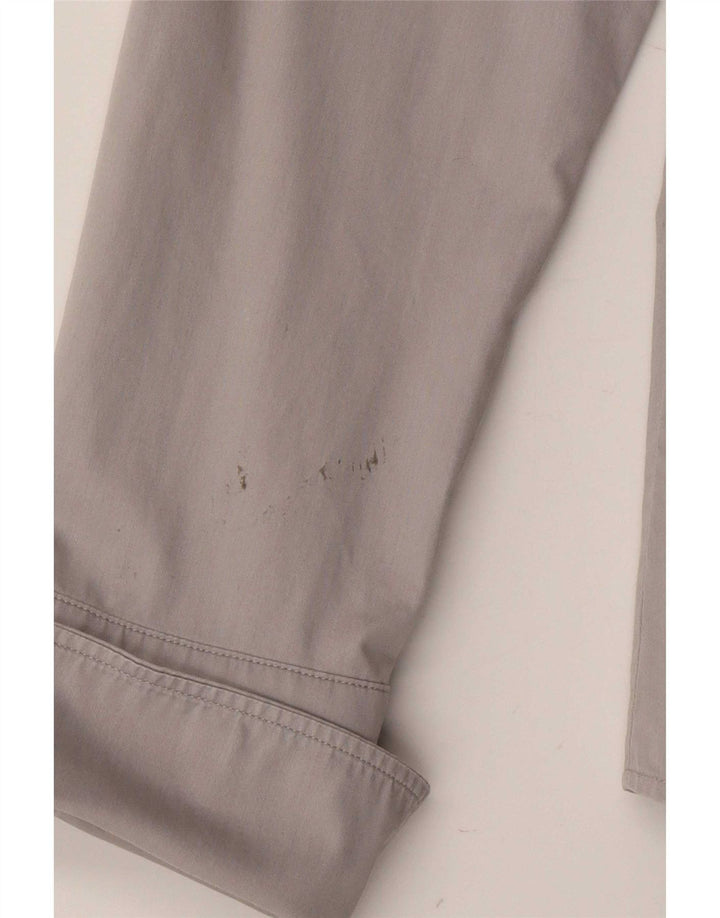 Camisa formal feminina Hugo Boss Reino Unido 12 cinza médio