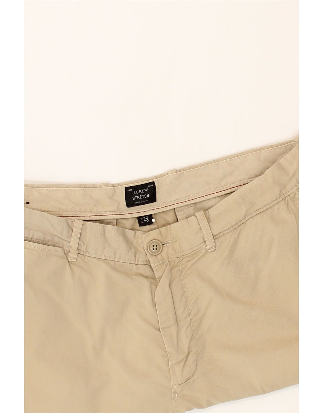 J. CREW Mens Straight Chino Trousers W32 L30 Beige Cotton Vintage J. Crew and Second-Hand J. Crew from Messina Hembry 