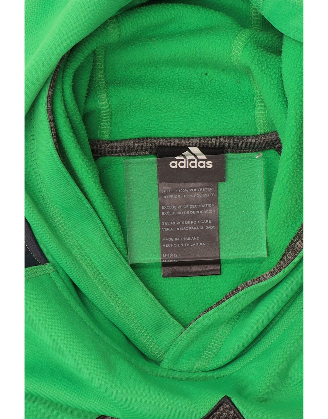 ADIDAS Meninos Climawarm Hoodie Jumper 10-11 Anos Médio Verde Colourblock