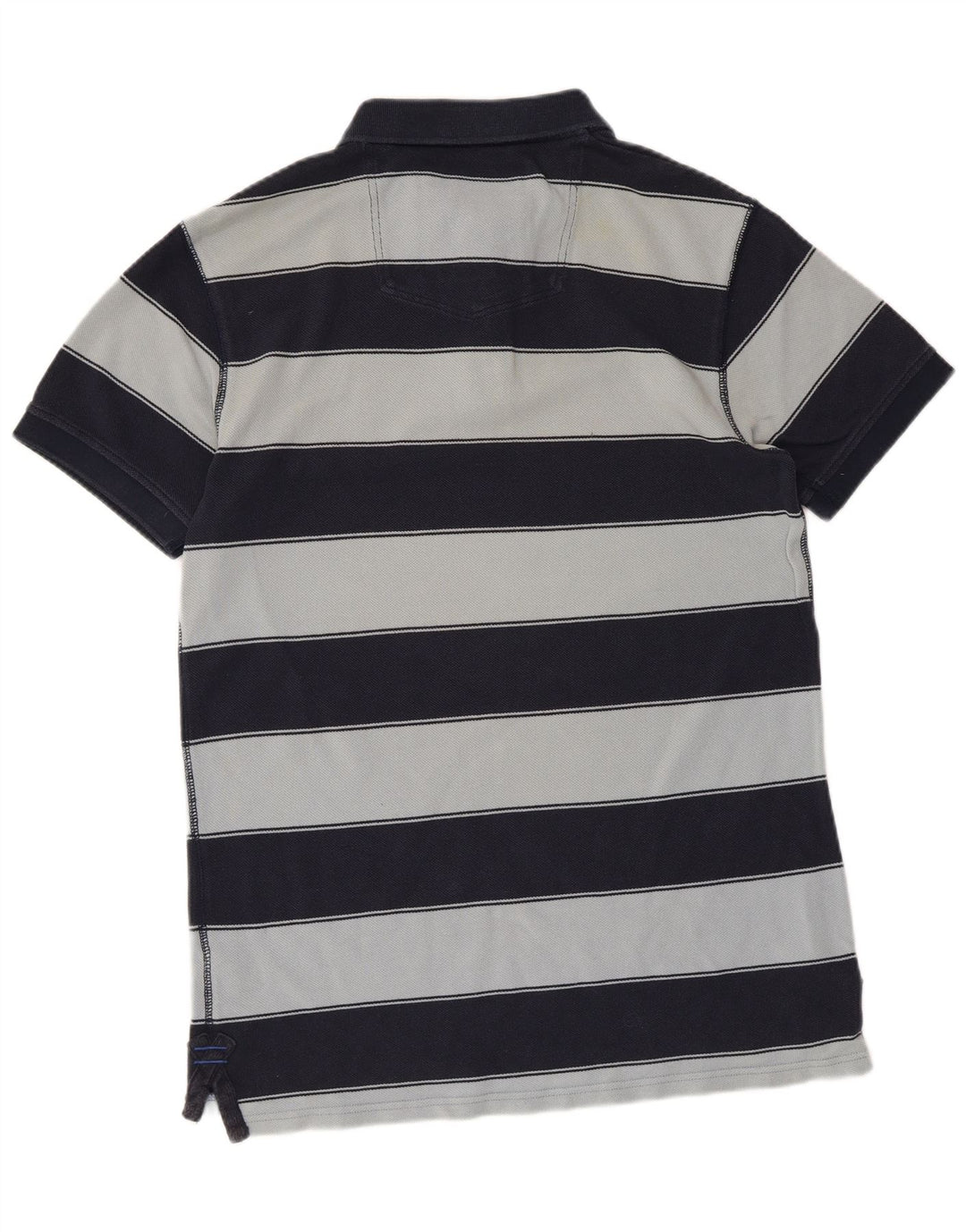 Camisa polo masculina FAT FACE de algodão listrado azul marinho médio