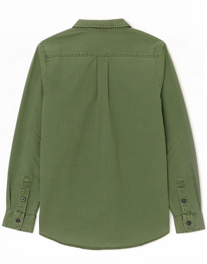 Camisa jeans feminina Zara Reino Unido 14 Lyocell verde médio