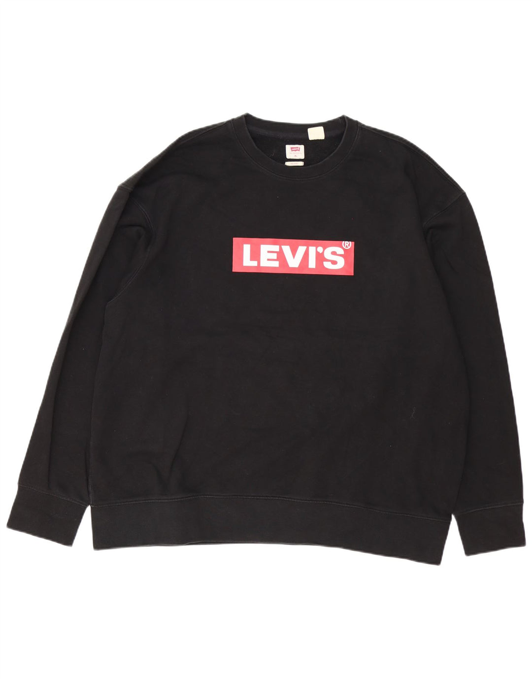 Levi's Mens Relaxed Graphic Moletom Jumper XL Preto Algodão