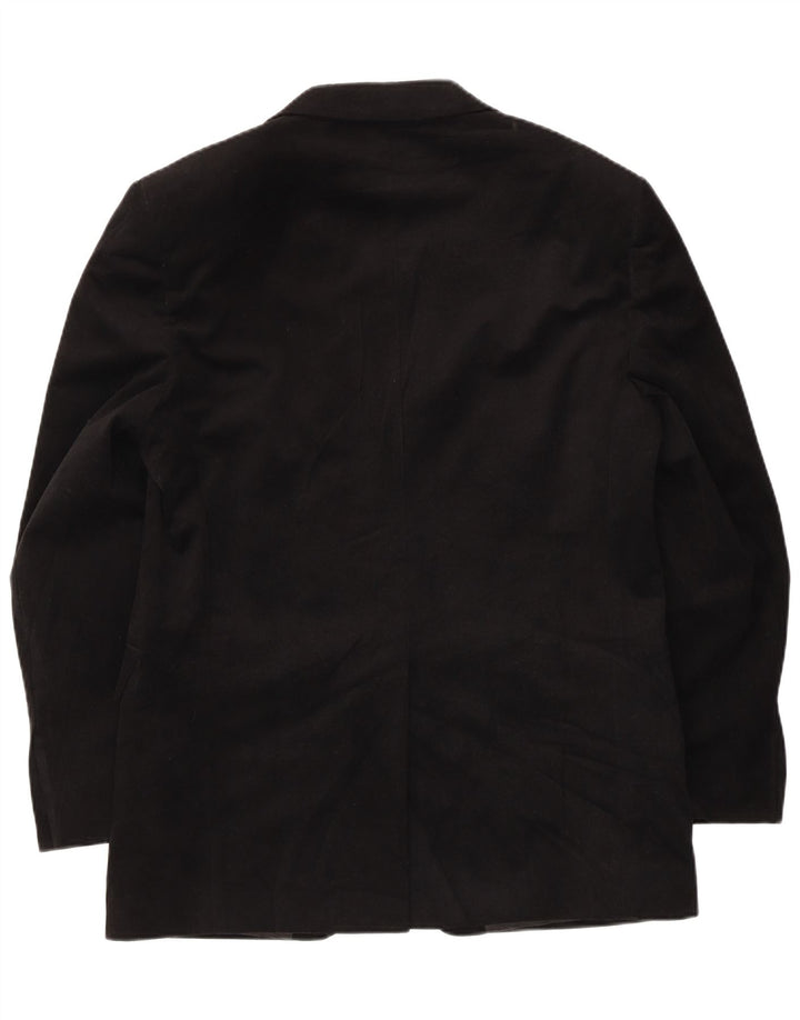 Jaqueta blazer masculina de veludo com 2 botões Marks & Spencer Reino Unido 40 médio preto
