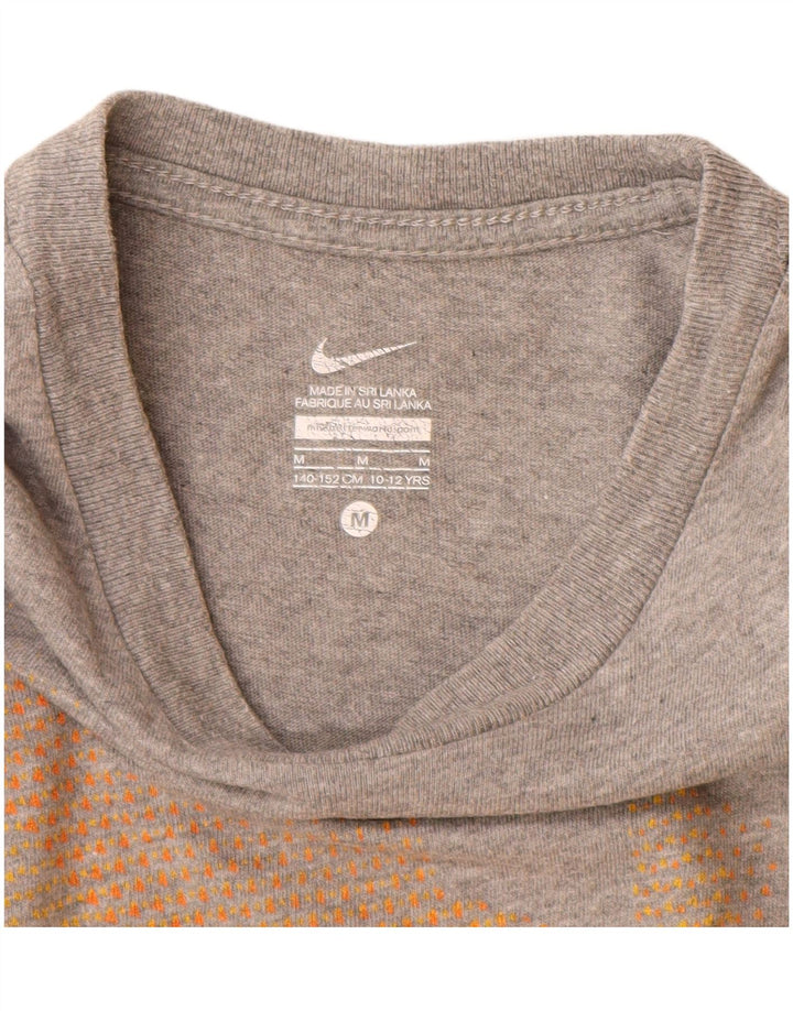Camiseta Nike Boys Graphic Top 10-11 Anos Cinza Médio Algodão