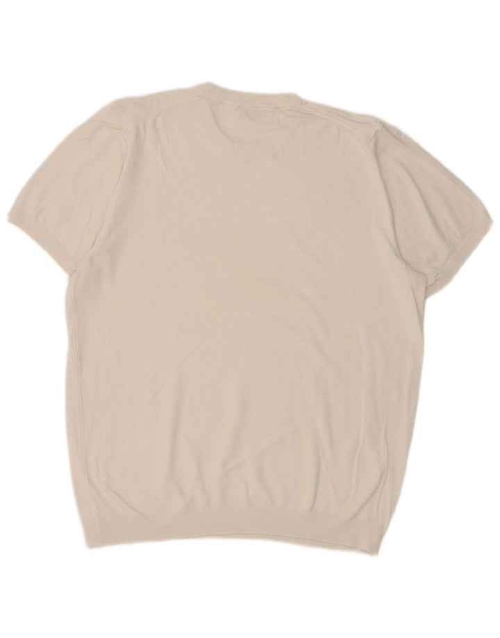 Zara Camiseta masculina Top Médio Branco