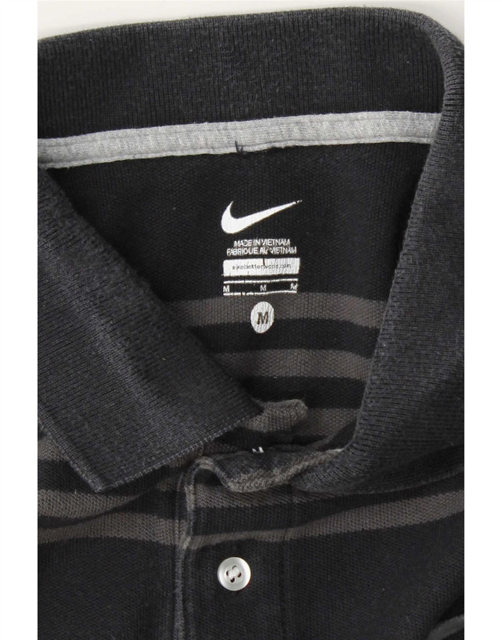 Camisa polo masculina Nike média listrada preta