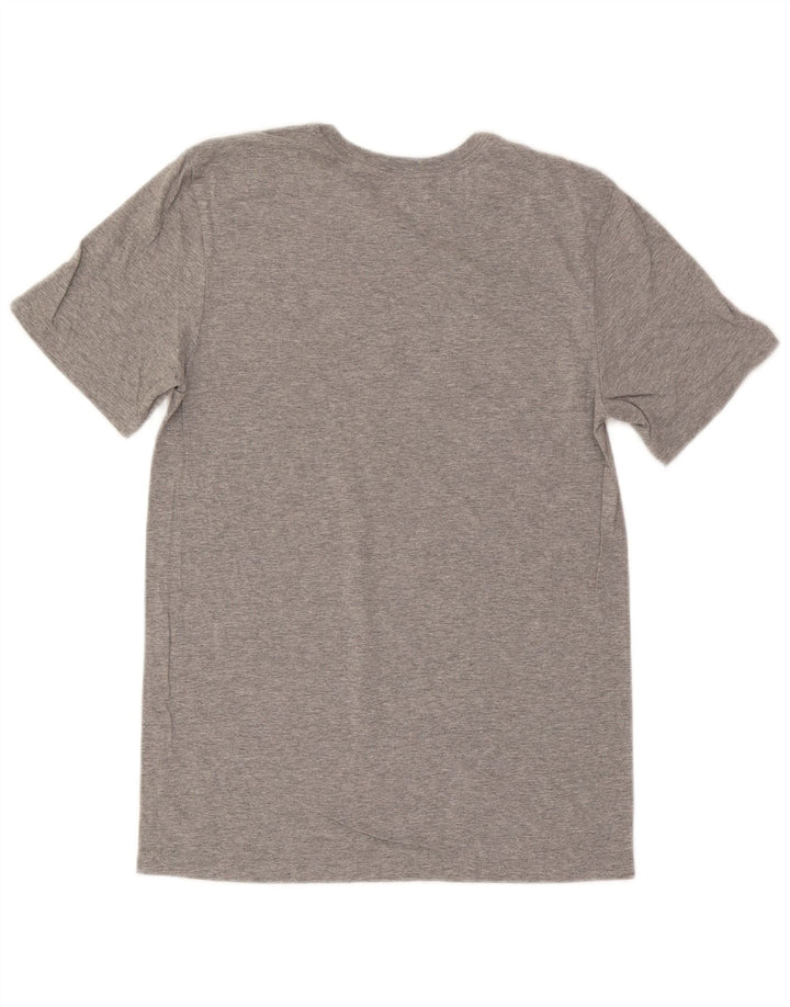 Camiseta Nike masculina gráfica top pequeno algodão manchado cinza