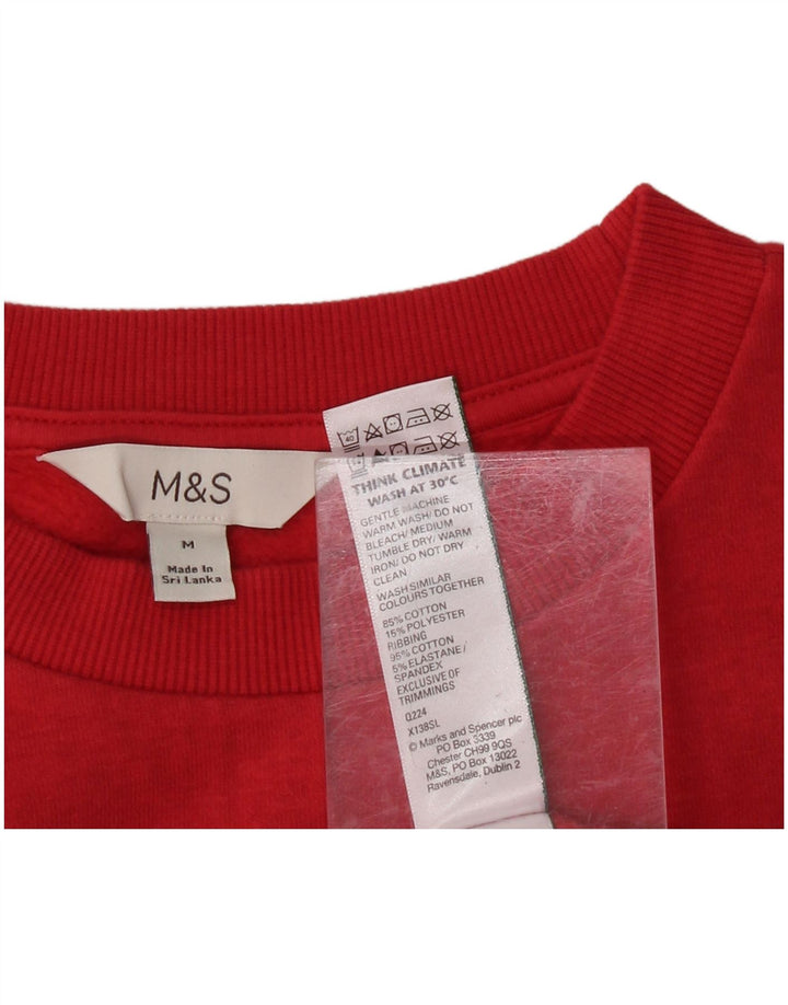 Suéter masculino MARKS & SPENCER de algodão vermelho médio