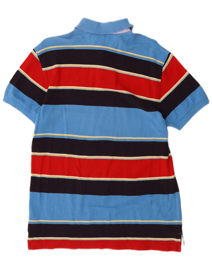 Camisa polo masculina TOMMY HILFIGER média de algodão listrado multicolorido