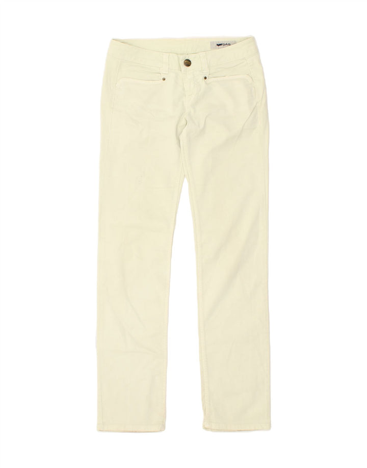 GAS Womens Slim Casual Trousers W26 L33  Green Cotton Vintage Gas and Second-Hand Gas from Messina Hembry 
