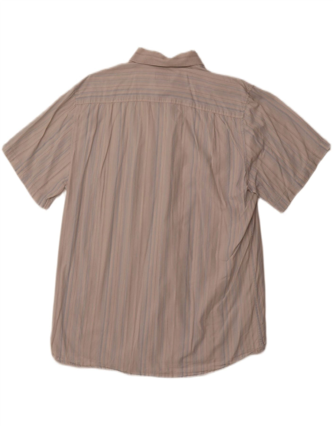 PIERRE CARDIN Camisa masculina de manga curta 2XL algodão listrado azul