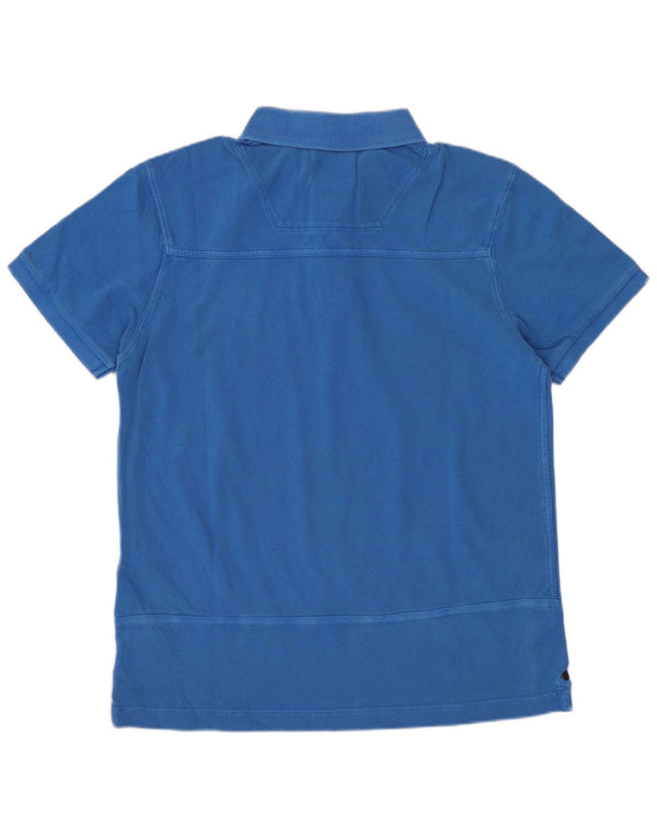 Camisa polo masculina Timberland Slim Fit médio azul algodão