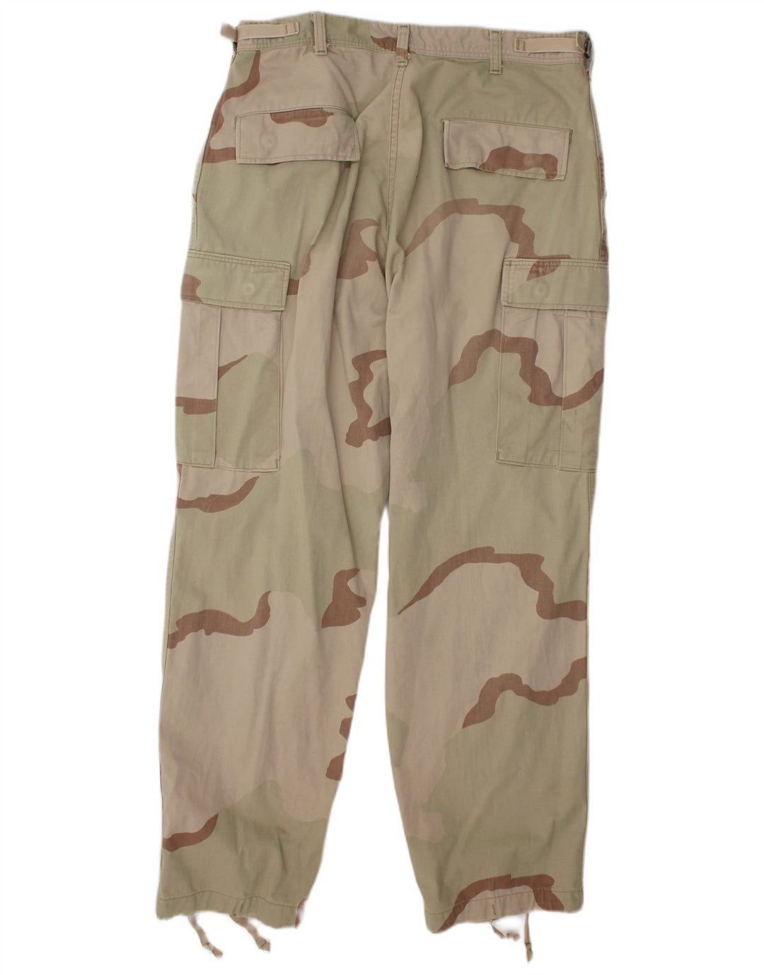 Calça cargo masculina vintage regular fit média W34 L31 camuflagem bege