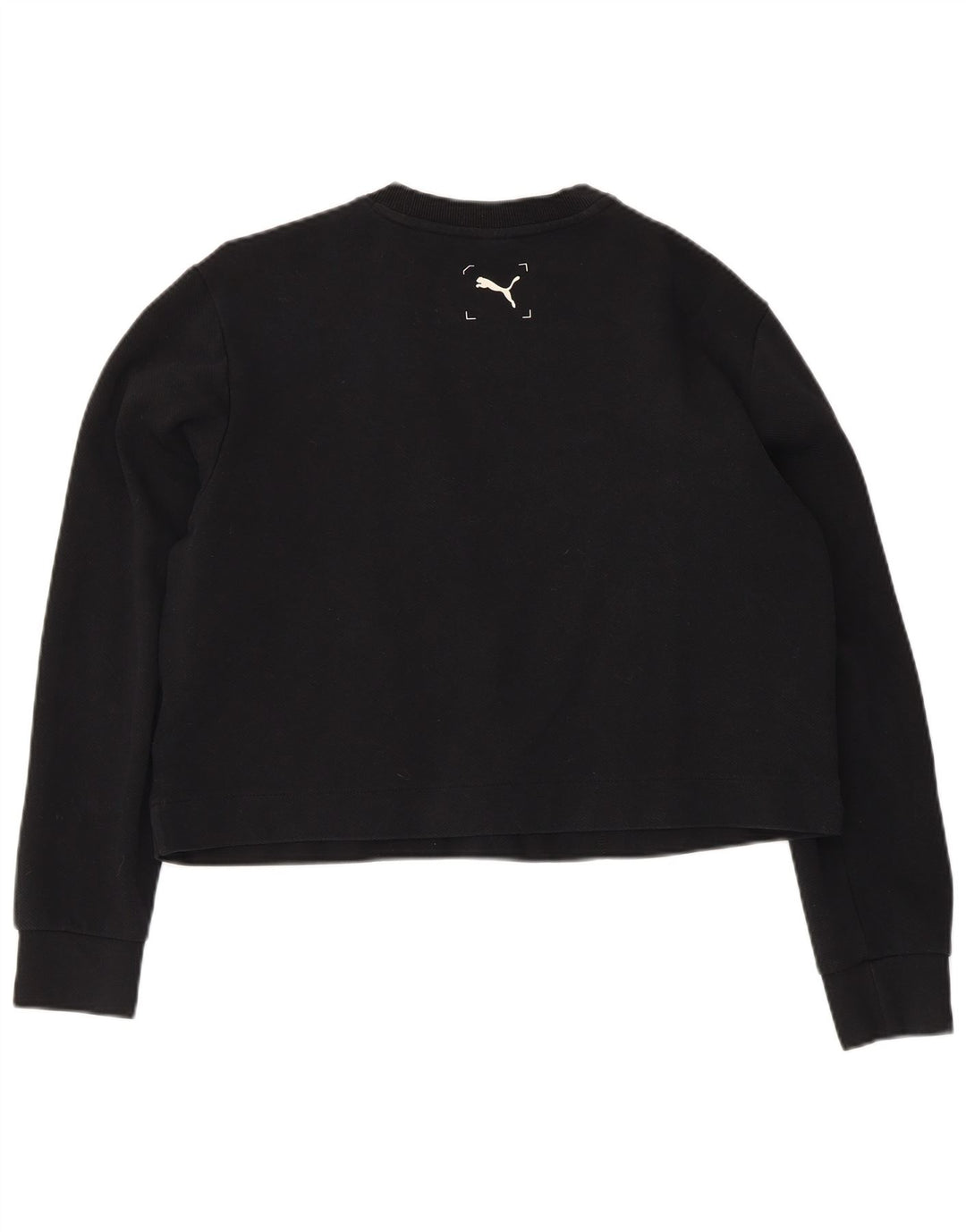 Puma feminino gráfico crop moletom jumper UK 14 médio preto
