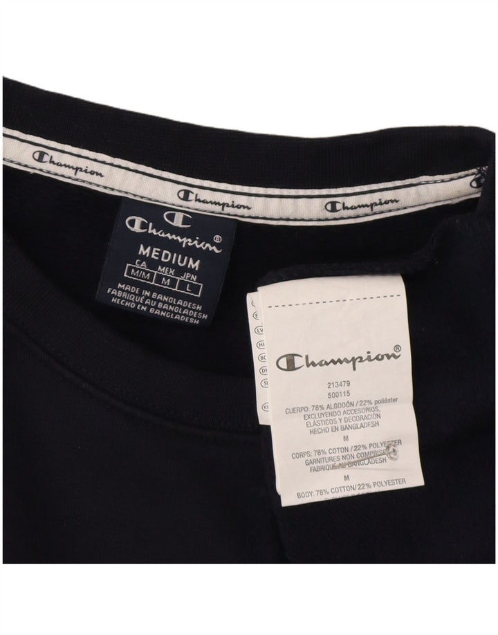 Champion masculino gráfico moletom jumper médio azul marinho algodão