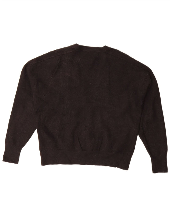 Suéter cardigã feminino Zara Reino Unido 14 viscose preta média