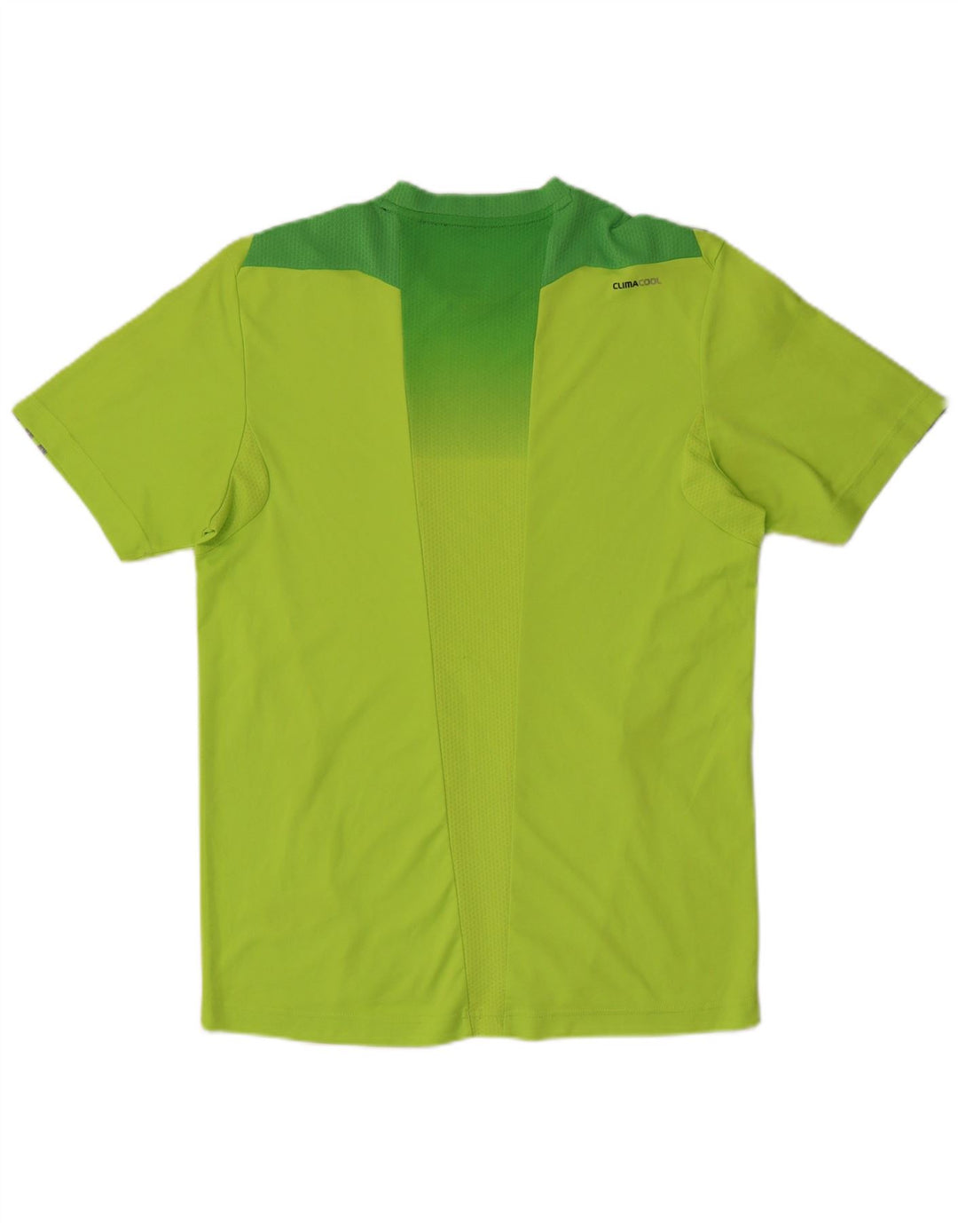 Camiseta masculina Adidas Climacool Top médio verde colorblock poliéster